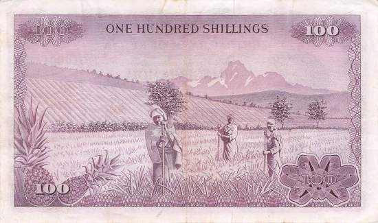 100 Shilingi 1969 p.10a